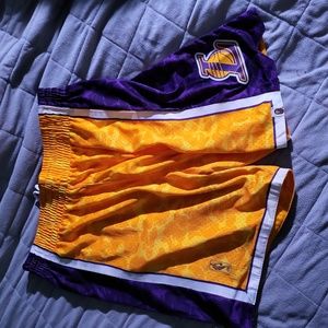 LAKERS BAPE BASKETBALL SHORTS .RARE.